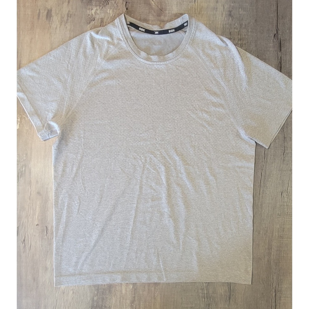 Rhone Mens Medium M Gray‎ Athletic Training Crew Neck Shirt